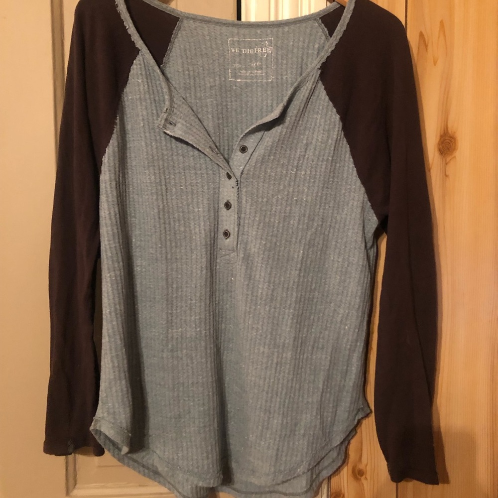 We The Free long-sleeve v-neck shirt